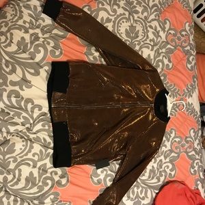 Sequin bomber jacket